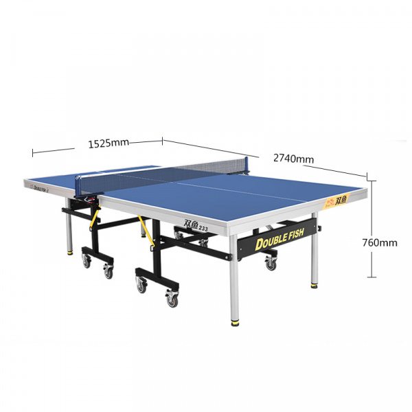 Стол для настольного тенниса Double Fish 233 ITTF 25 mm синий с сеткой XW-923
