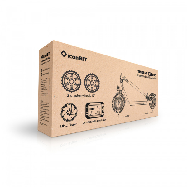 Электросамокат Iconbit Trident 105 DUO Серый