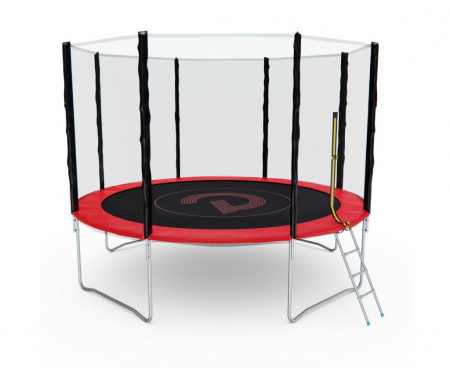Батут с сеткой DFC Pelpo 12ft с лестницей, Red