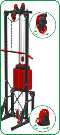 Блоковый тренажер реабилитационный односторонний Leco-IT Home